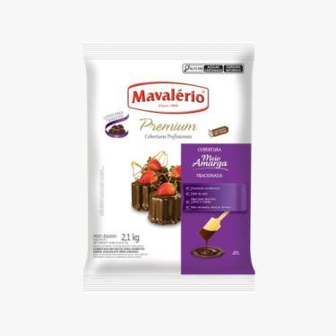 Imagem de Chocolate Cobertura Gotas Meio Amargo 2,1Kg - Mavalerio - Mavalerio