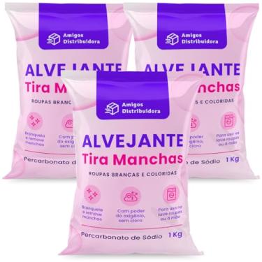 Imagem de Alvejante sem Cloro 3kg Roupas Brancas e Coloridas Percarbonato de sódio