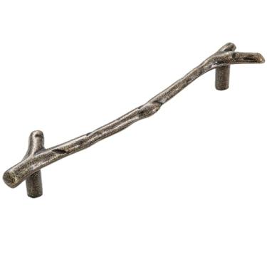 Imagem de Maçaneta em forma de ramos de metal, acessório para móveis, mesa de cozinha, maçaneta, parafusos, maçaneta externa da porta, gaveta, bronze 128mm