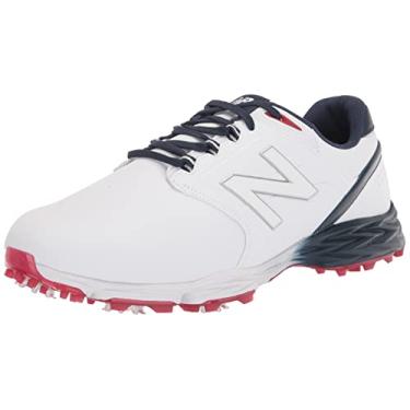 Imagem de New Balance Striker V3 Tênis de golfe masculino, Branco/Azul/Vermelho, 39
