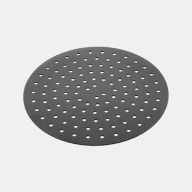 Imagem de Tapete Forro Redondo de Silicone Antiaderente Para Cozimento Ideal Para Fritadeira Elétrica Air Fryer 16cmX16cm Reutilizável Livre de BPA e Descanso de Panela - Marca MBB Shop (Cinza)
