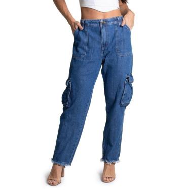 Imagem de Calça Jeans Sawary Cargo - 273915 - IND. 48-Feminino