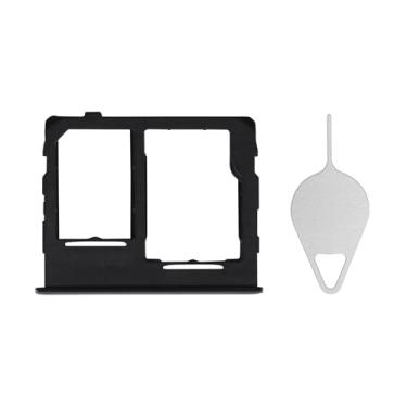 Imagem de BESJMYT Substituição para bandeja de cartão SIM Samsung Galaxy A32 5G (versão SIM único) - Incrível adaptador de suporte de slot de bandeja de cartão preto com ejetor de agulha para modelo A32 5G