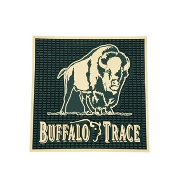 Imagem de Buffalo Trace Tapete de barra, 30,5 x 30,5 cm, verde, quadrado, borracha