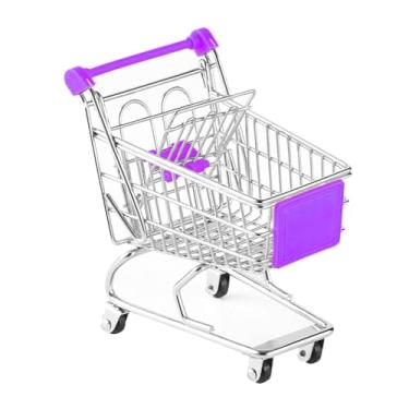 Imagem de Ｂｅｓｇａ Mini carrinho de compras organizador de mesa supermercado carrinho de mão de metal brinquedo cosplay jogo casa brinquedos divertido modelo de metal, Tolet