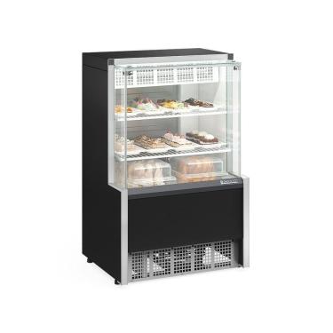 Imagem de Vitrine Refrigerada Gpea075r Gelopar Aurora Confeitaria 0,74mt Preto 220v