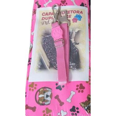 Imagem de Capa Protetora Banco Traseiro Estampado Pet + Cinto de Segurança Pet  