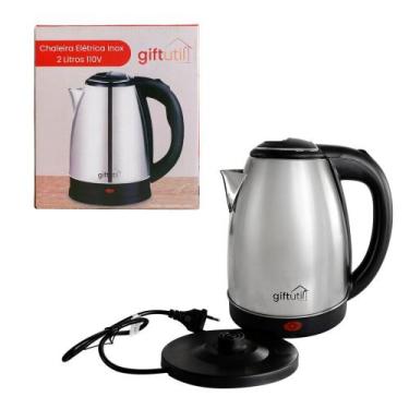 Imagem de Jarra Chaleira Elétrica de Inox 2 Litros - 127V - GiftUtil, 110V