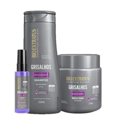 Imagem de Bio Extratus Grisalhos Kit Mascara Capilar Shampoo e Serum