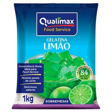 Imagem de Gelatina de LIMÃO 1Kg Qualimax - Uso Profissional Alto Rendimento / Fo