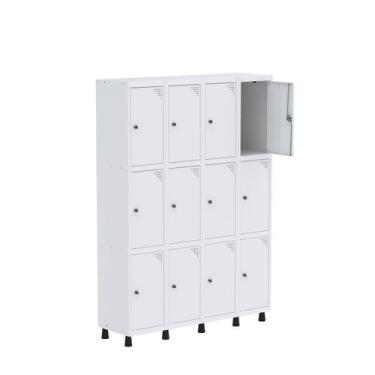 Imagem de Armário Guarda Volume Locker Roupeiro 12 Portas Aço GRP 504/12 - Pandi