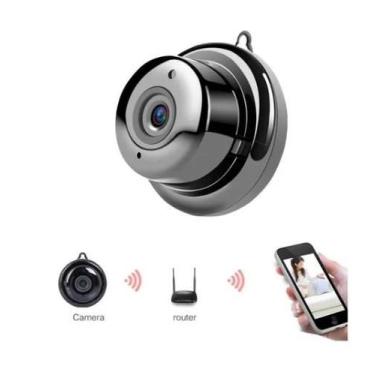 Imagem de Espiã Preto 1080p Discreta Visão Grava Micro - Câmera IP Mini Camera E