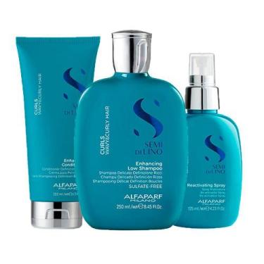 Imagem de Kit Alfaparf SDL Curls - Sh 200ml + Cond 200ml + Spray 125ml - ALFAPAR