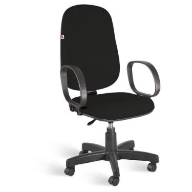Imagem de Cadeira Ágata Presidente Gir Braço Corsa Tecido Preto - Ideaflex