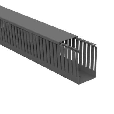 Imagem de Canaleta Pvc 50x80x2000 Aberto Cinza Enerbras, Cinza