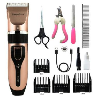 Imagem de Kit Completo Para Tosa De Cachorros E Gatos Pets Maquina Recarregável 