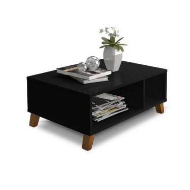 Imagem de Mesa de centro retangular preto jordania - Casa Mobilia Movelaria