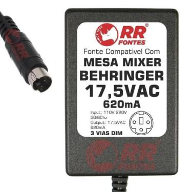 Imagem de Fonte 17,5V Behringer Xenyx 502 Ub1202 Q1202 - Rrfontes Comércios De E