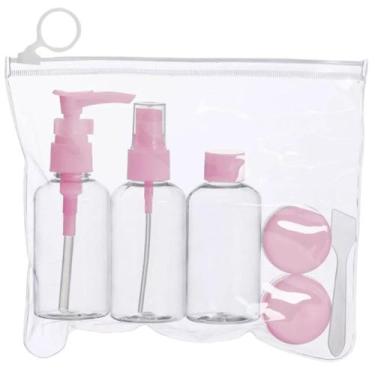 Imagem de  Kit de Viagem Frascos Porta Shampoo Creme com 6 peças bolsinha  - sho