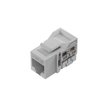Imagem de Conector Rj45 Femea 90 Cat 5E Keystone Jack Intelbras 125V Conexão Qua