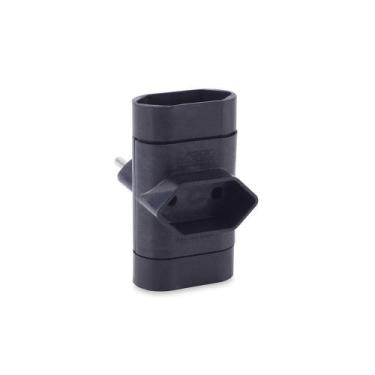 Imagem de Pino Multiplicador 3 Tomadas Preto - Force Line