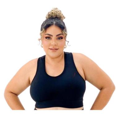 Imagem de Kit 2 Tops Basico Nadador Plus Size Em Suplex - WM, G1, Preto