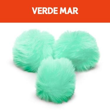 Imagem de Pompom - Pelúcia 70 Mm - 30 Unidades - Verde Mar - Nº: 251- Nybc
