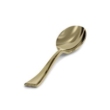 Imagem de Colher de Sobremesa Premium Dourada - 8 un  - Silver Festas