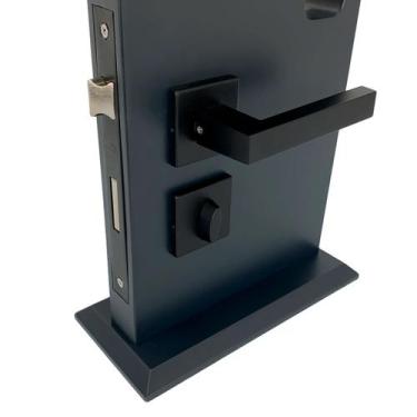 Imagem de Fechadura De Porta Banheiro Preta 55mm Carrara ABNT - DECORPLACE