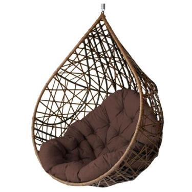 Imagem de Cadeira Balanço Ninho Suspenso Gota Tramado com Almofada Impermeável -