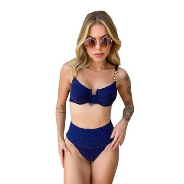 Imagem de Biquini Tanga Esconde Barriga Com Brilho Blogueira Luxo 2024 - Califór