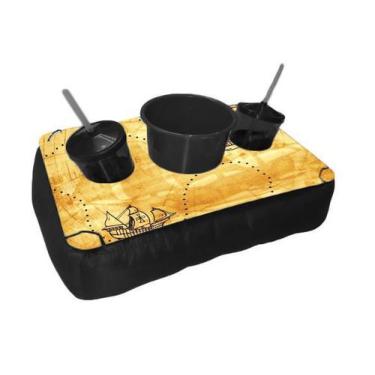 Imagem de Almofada Bandeja Pipoca Balde e 2 Copos Personalizado Mapa Pirata - De