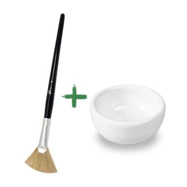 Imagem de Kit Pincel Peeling nº 06 Cerdas Naturais Para Aplicação De Ácido E Más