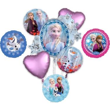 Imagem de Anagram Frozen Elsa Anna and Olaf Party Supplies 8pc Birthday Balloon Decorations