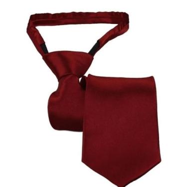 Imagem de Gravata Adulto Slim Fit Com Nó Pronto Ref: 255 - HERO MEN, Bordô