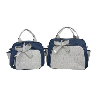 Imagem de Kit bolsa maternidade Laços de Carinho Hyno kids, Azul Marinho