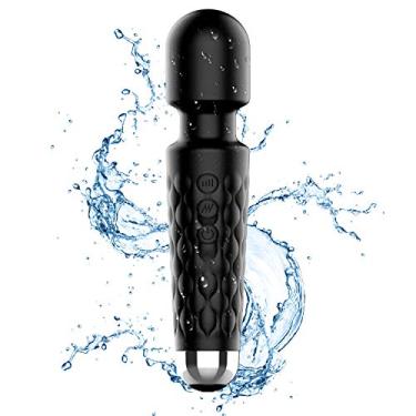 Imagem de Massageador de varinha portátil atualizado, recarregável, sem fio, à prova d'água, silencioso, portátil, massageador de corpo inteiro, alívio muscular, perfeito para tensão muscular,