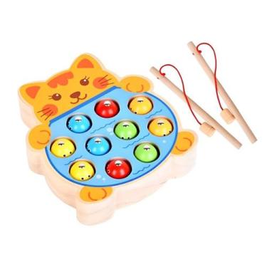 Imagem de Mini Jogo Infantil Educativo Pesca Magnética Com 2 Varetas - HOME, Gat