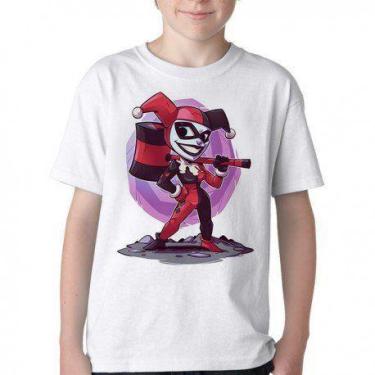 Imagem de Camiseta Infantil ou adulto Arlequina Palhaço Blusa Criança todos tama
