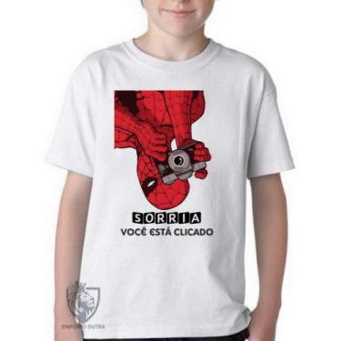 Imagem de Camiseta Infantil ou adulto Homem Aranha foto Blusa Criança todos tama