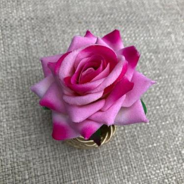 Imagem de Anel Porta Guardanapo Argola - 4 Unidades - Barca Utilidades, Flor Ros