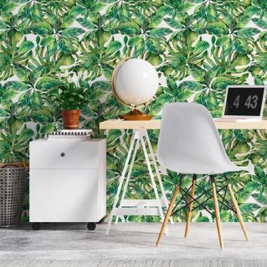 Imagem de Papel de Parede Adesivo Folhagem Tropical N06003 Rolo0,58x3M - Adesivo