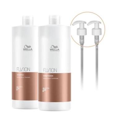 Imagem de Kit Wella Professionals Fusion Shampoo Extra e Válvula (4 produtos)