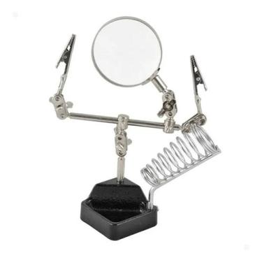 Imagem de Lupa com garras e suporte para ferro de solda - Eda