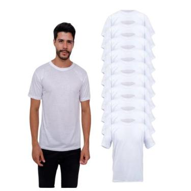 Imagem de Kit 10 Camisetas Lisas Básicas Manga Curta 100% Poliester - Sunset, GG