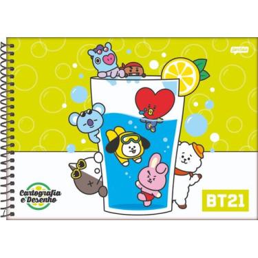 Imagem de Caderno Bt21 Bts KPop Desenho E Cartografia Bts Kpop 80 Folhas - Janda
