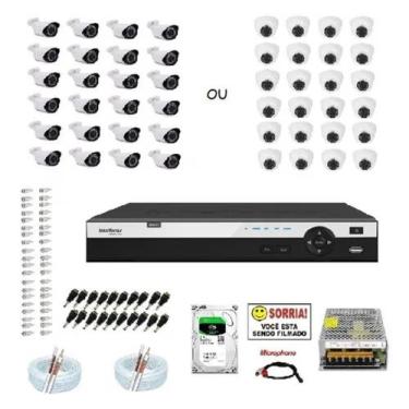 Imagem de Kit Cftv Dvr 32 Canais Intelbras 1132mhdx 24 Câmeras 1080p