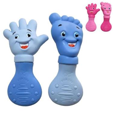 Imagem de Mordedor Mãozinha Pezinho Anti Stress Gengiva Menino Menina - Vila Toy