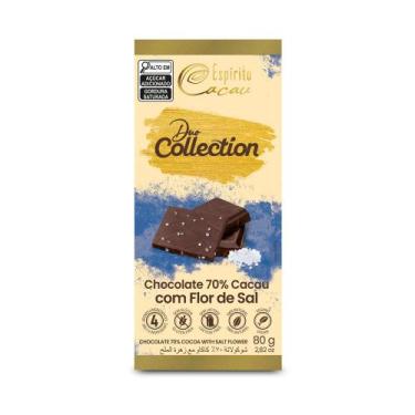 Imagem de Tablete de Chocolate 70% Cacau c/ Flor de Sal - 80g - Espírito Cacau