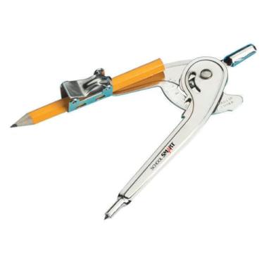 Imagem de School Smart Bússola com rolamento esférico com ponto curto – Desenha círculos até 30,48 cm – Pacote com 12